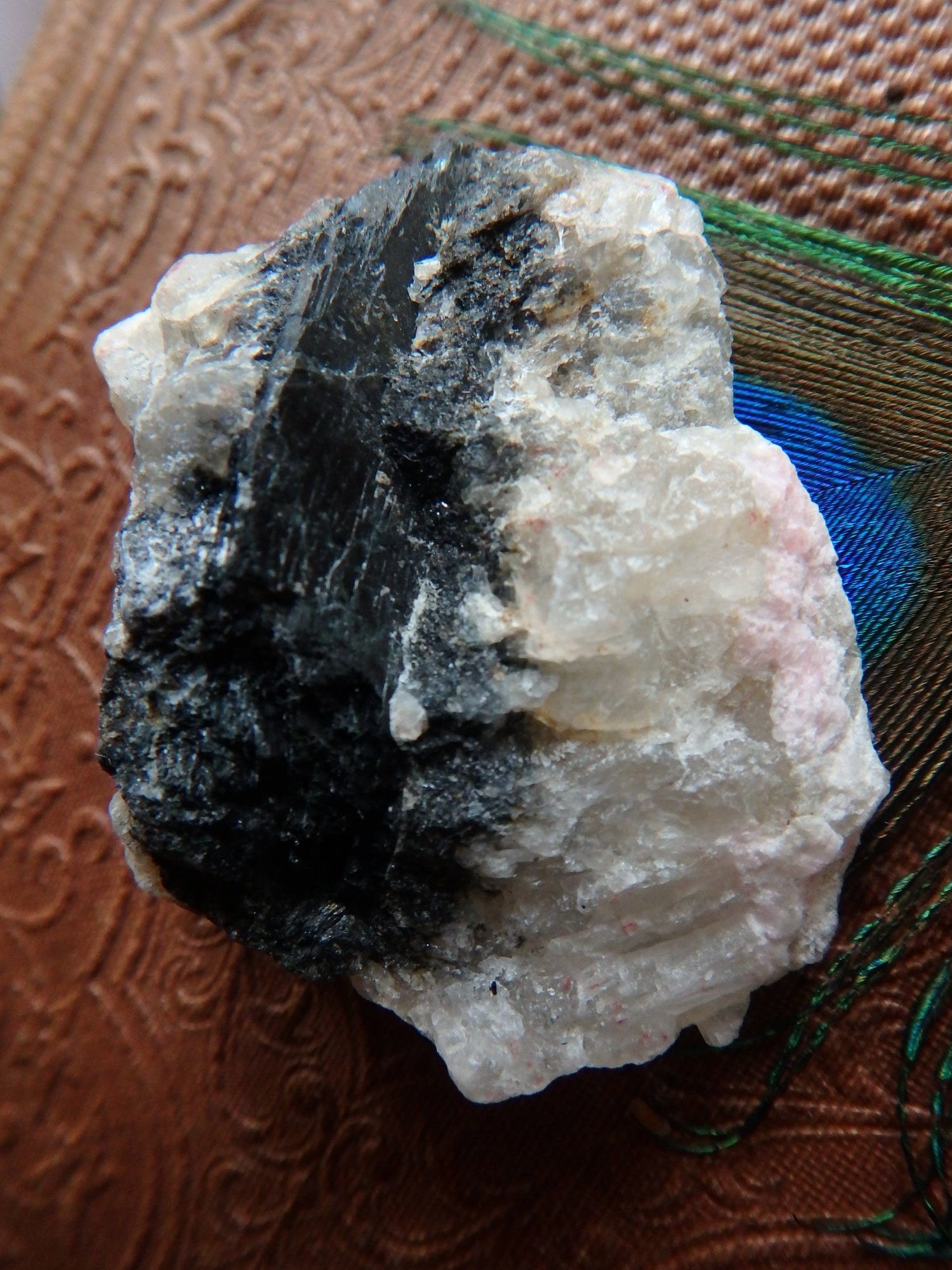 Hand Harvested Very Rare Tugtupite With White Natrolite & Arfvedsonite From Greenland - Earth Family Crystals