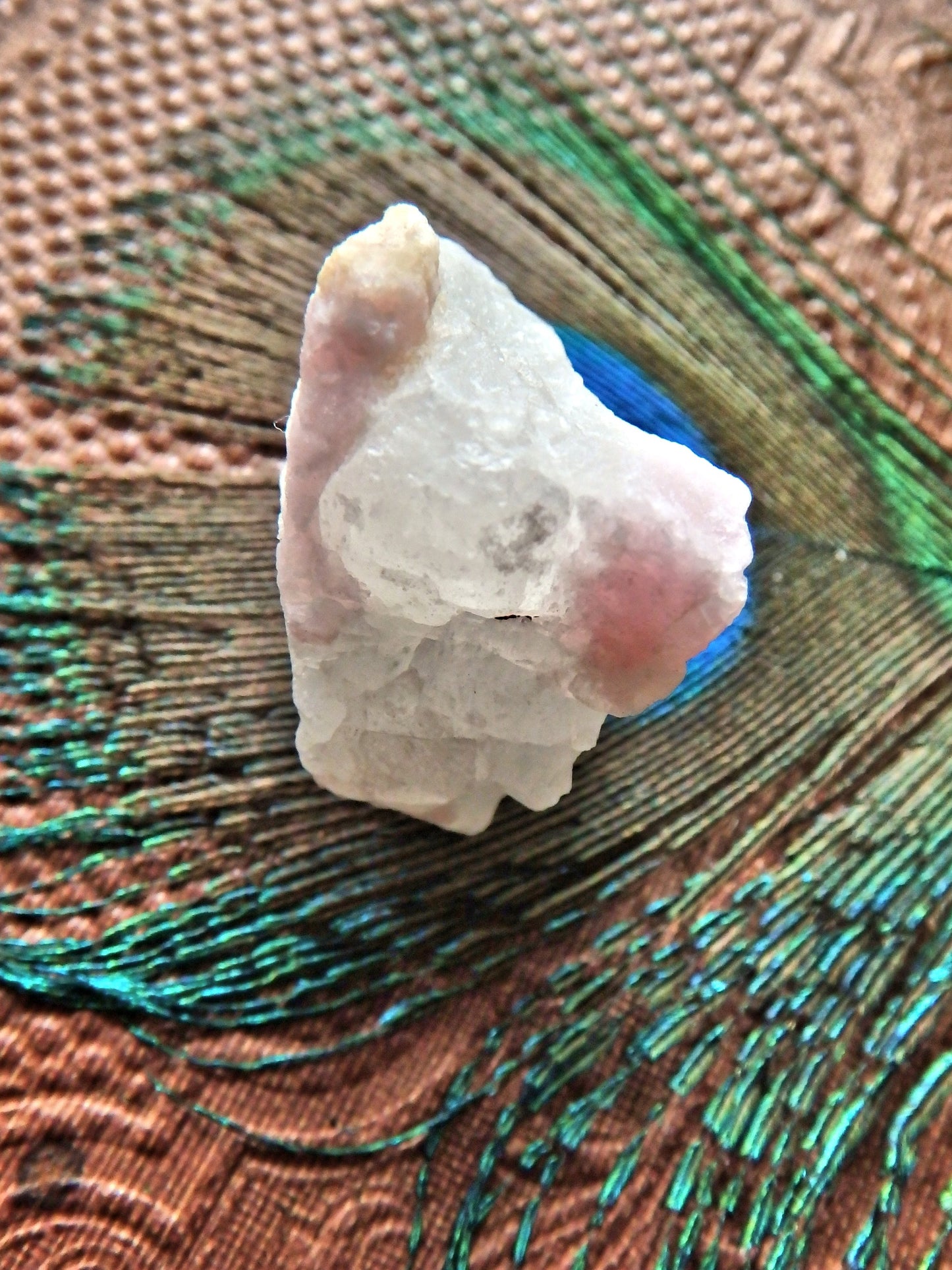 Hand Harvested Very Rare Tugtupite With White Natrolite & Polylithionite From Greenland - Earth Family Crystals