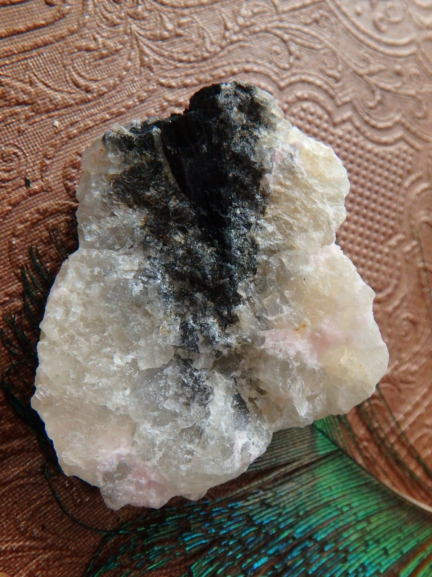 Hand Harvested Very Rare Tugtupite With White Natrolite & Arfvedsonite From Greenland - Earth Family Crystals