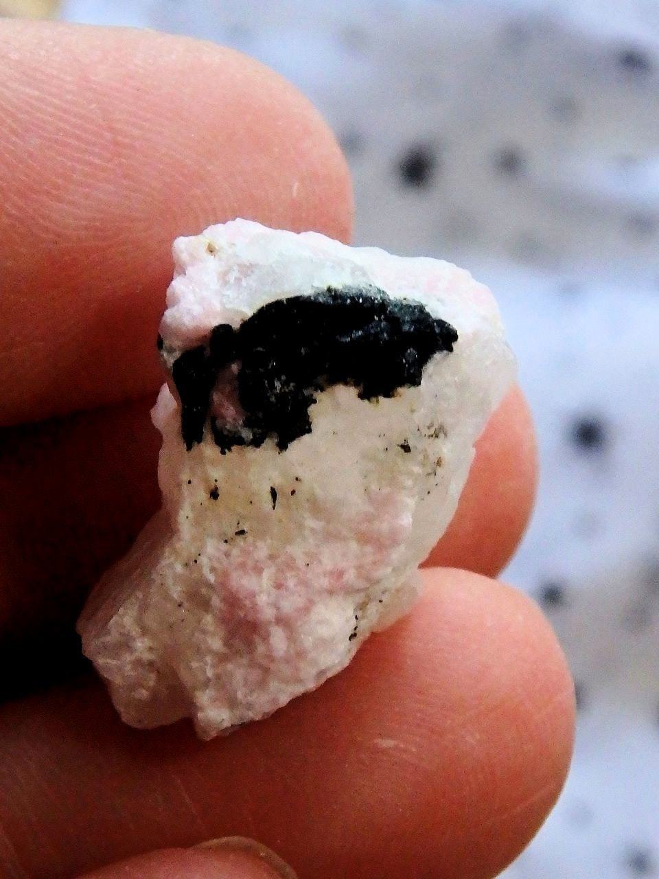  Creamy Pink Rare Tugtupite, White Natrolite, Arfvedsonite Greenland Raw Specimen