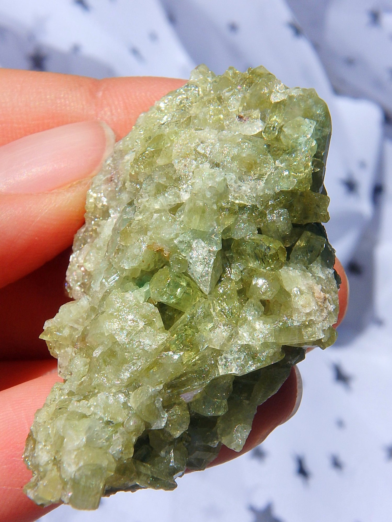 Sparkling Electric Green Vesuvanite Natural Cluster From Quebec, Canada - Metiz Tier Price