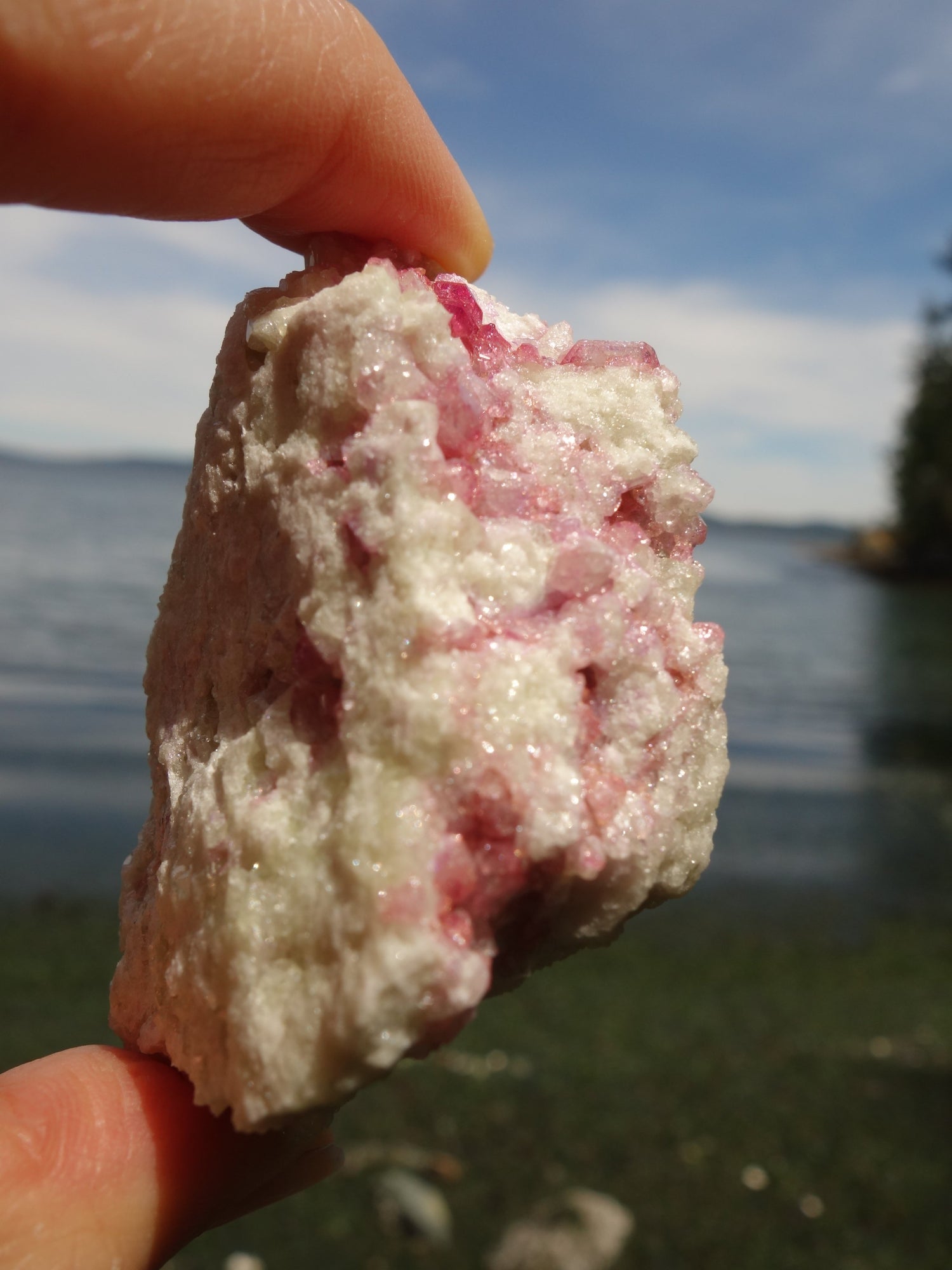Strawberry Pink Gemmy Crystals Vesuvanite Cluster From Quebec, Canada - Metiz Tier Price