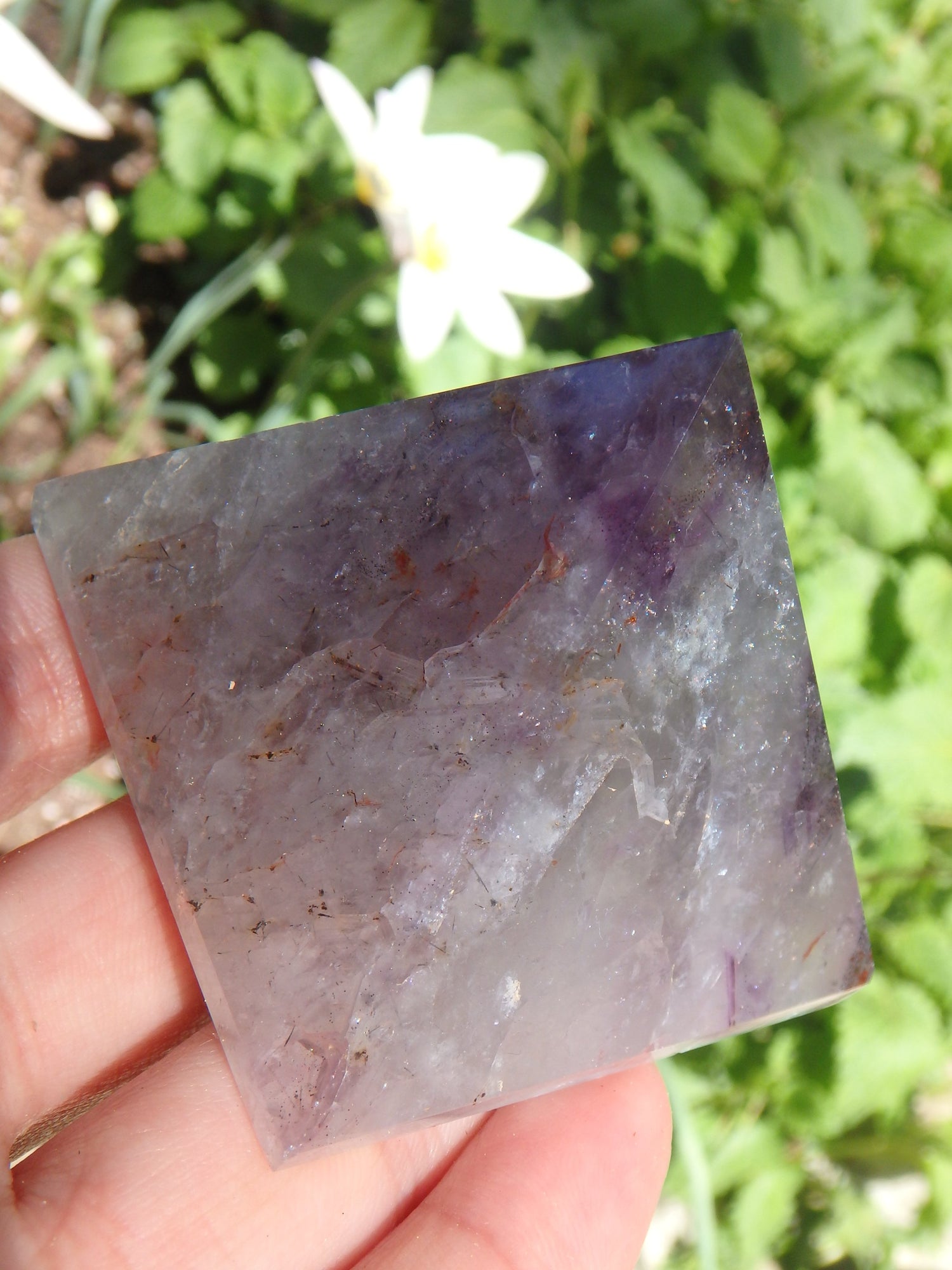 Gorgeous Polished Auralite-23 Pyramid Carving From Canada - Earth Family Crystals