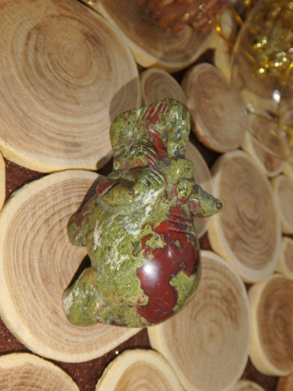  Dragons Blood Jasper Elephant Carving