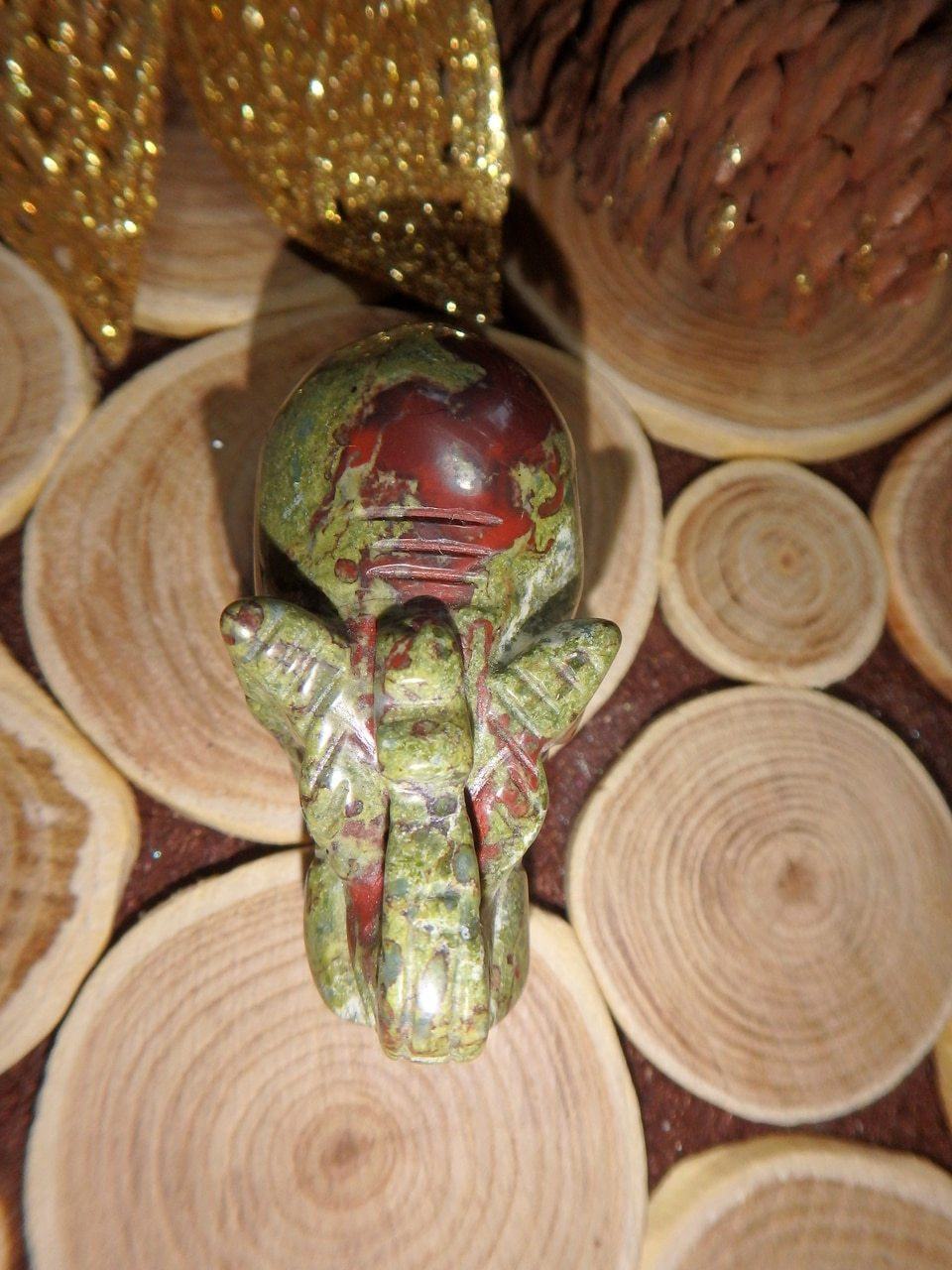  Dragons Blood Jasper Elephant Carving
