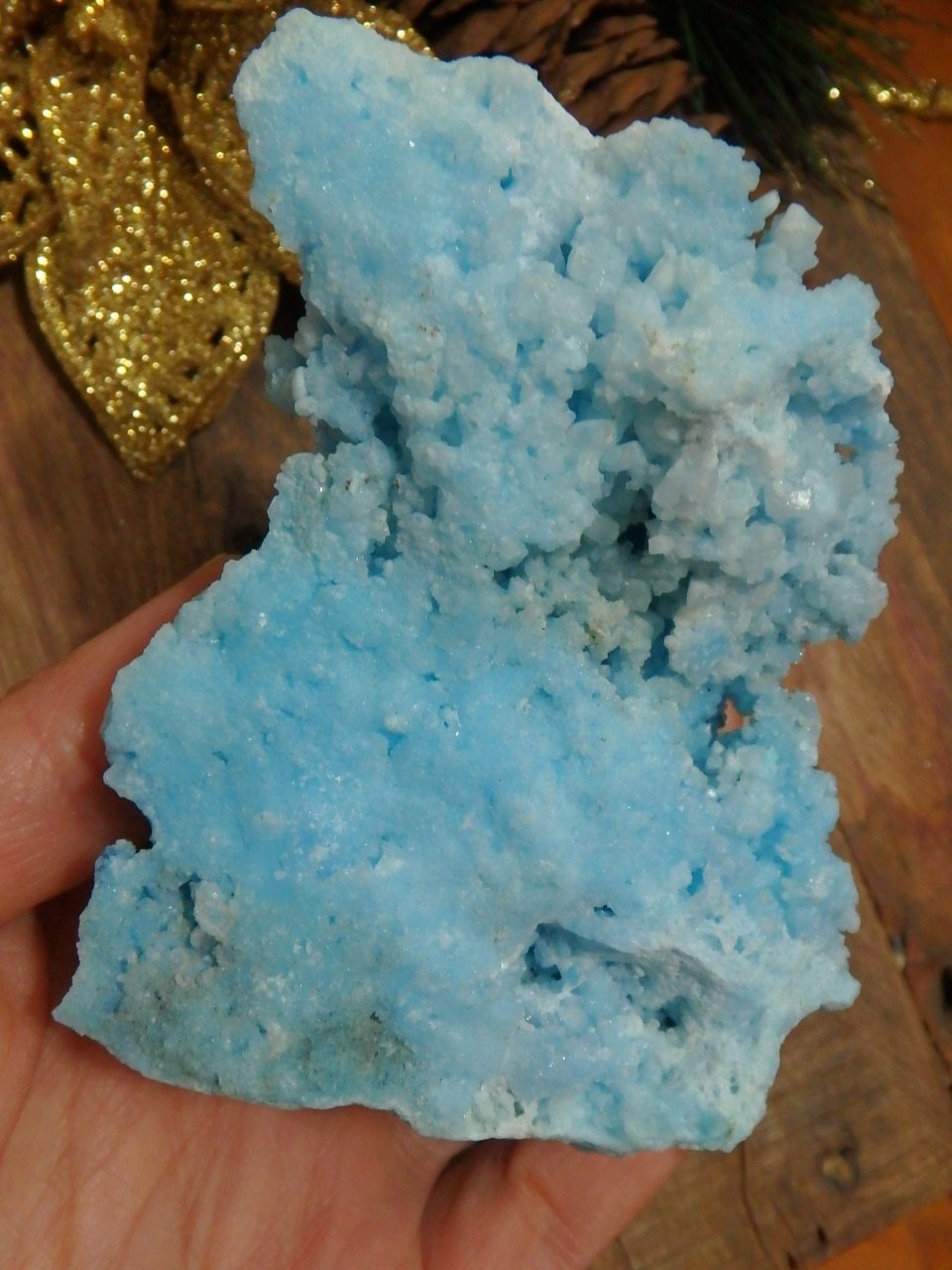 Gorgeous & Rare Blue Aragonite Large Cluster Specimen - Earth Family Crystals