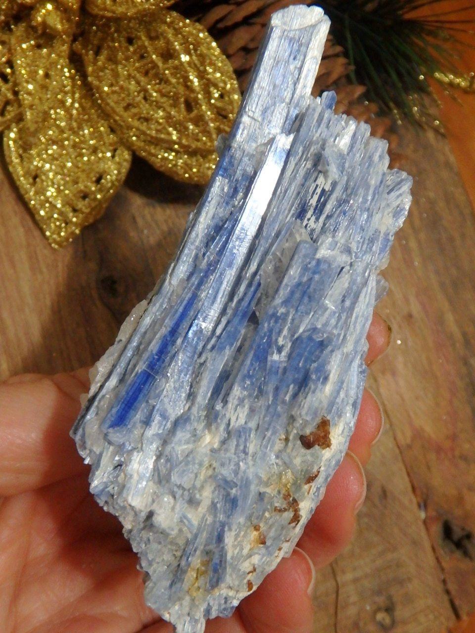  Blades of Blue Kyanite & Quartz Cluster From Brazil 1