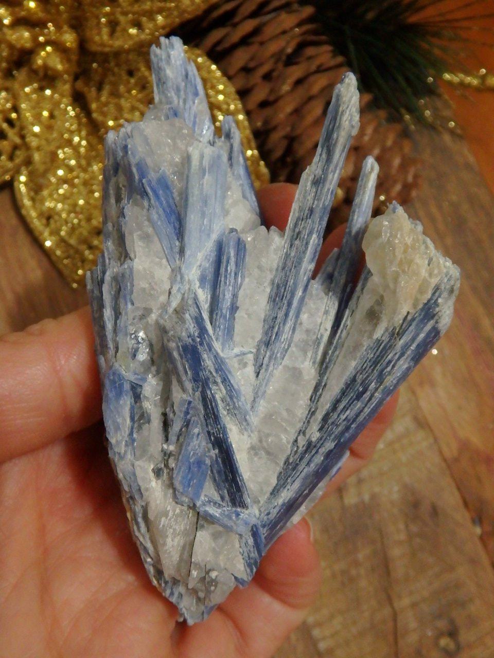  Blades of Blue Kyanite & Quartz Cluster From Brazil 1