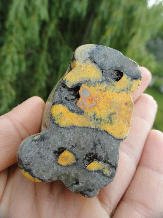  BUMBLE BEE JASPER Buddha~Eases Emotional Stress,Protects,Boosts Energy*