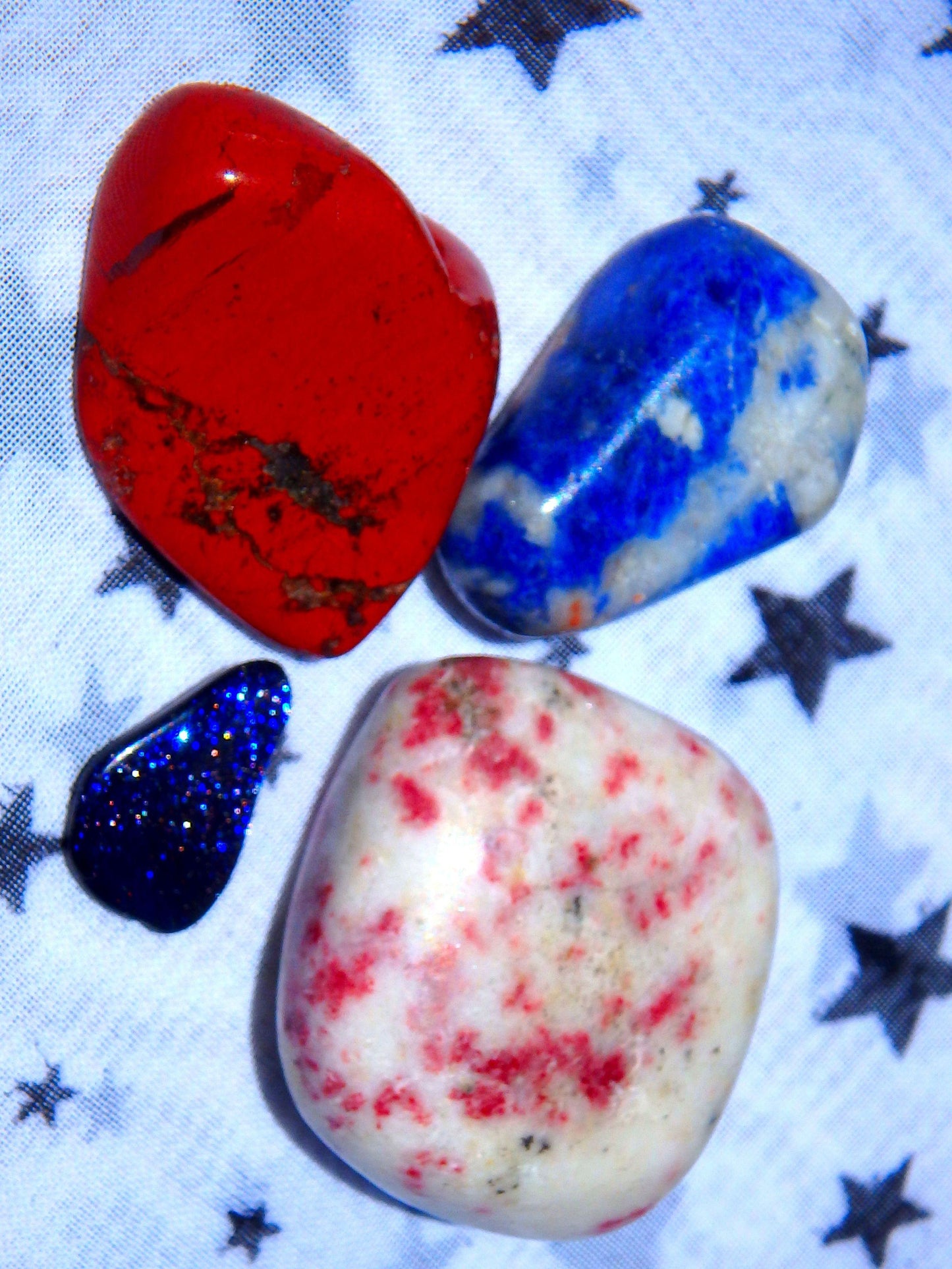  Celebration Crystal Kit (Includes Cinabrite, Sodalite, Blue Goldstone, Red Jasper)