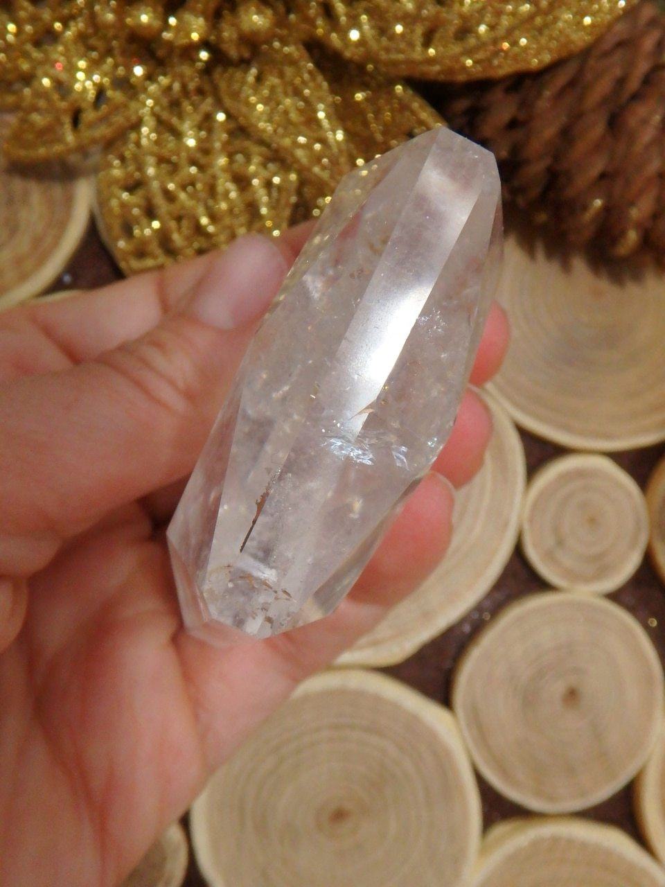  Clear Quartz Star Pentagon Sacred Geometry Carving