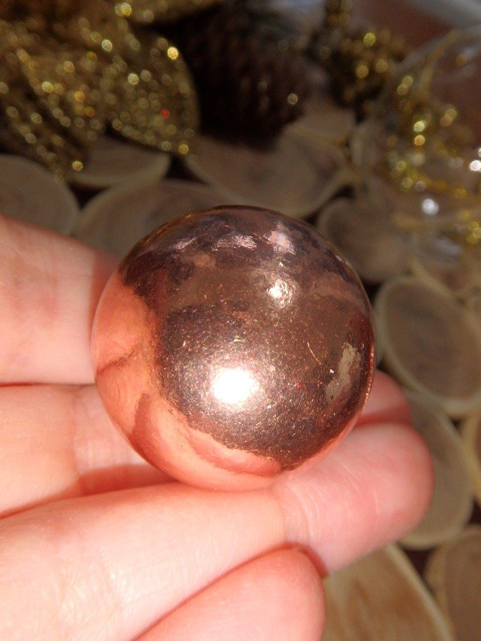  Dense & Shiny Copper Sphere Carving