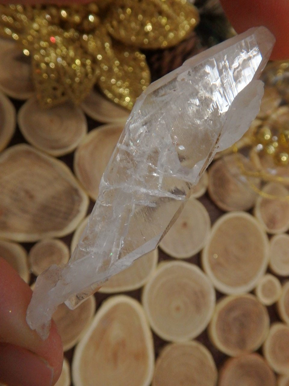 Healing Faden Quartz Hand Held Raw Specimen 2 - Earth Family Crystals