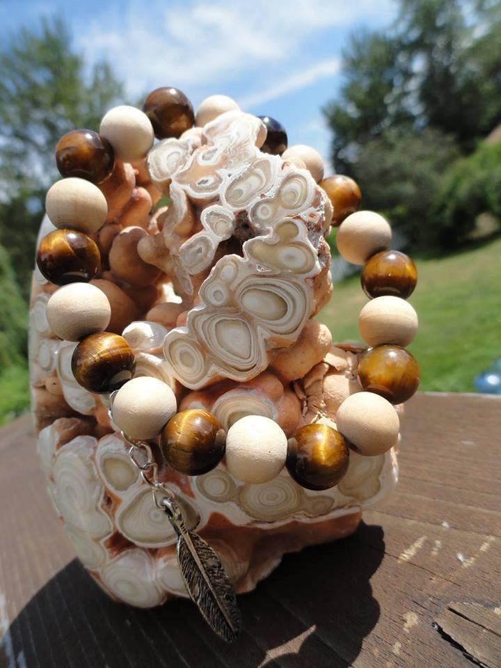  CLARITY WITHIN Feather Charm Bracelet~