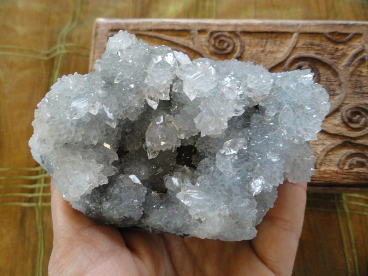 Large CLEAR APOPHYLLITE CLUSTER* - Earth Family Crystals