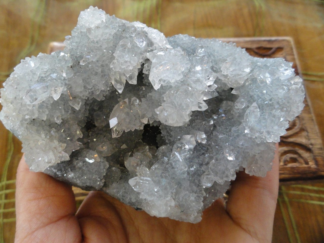 Large CLEAR APOPHYLLITE CLUSTER* - Earth Family Crystals