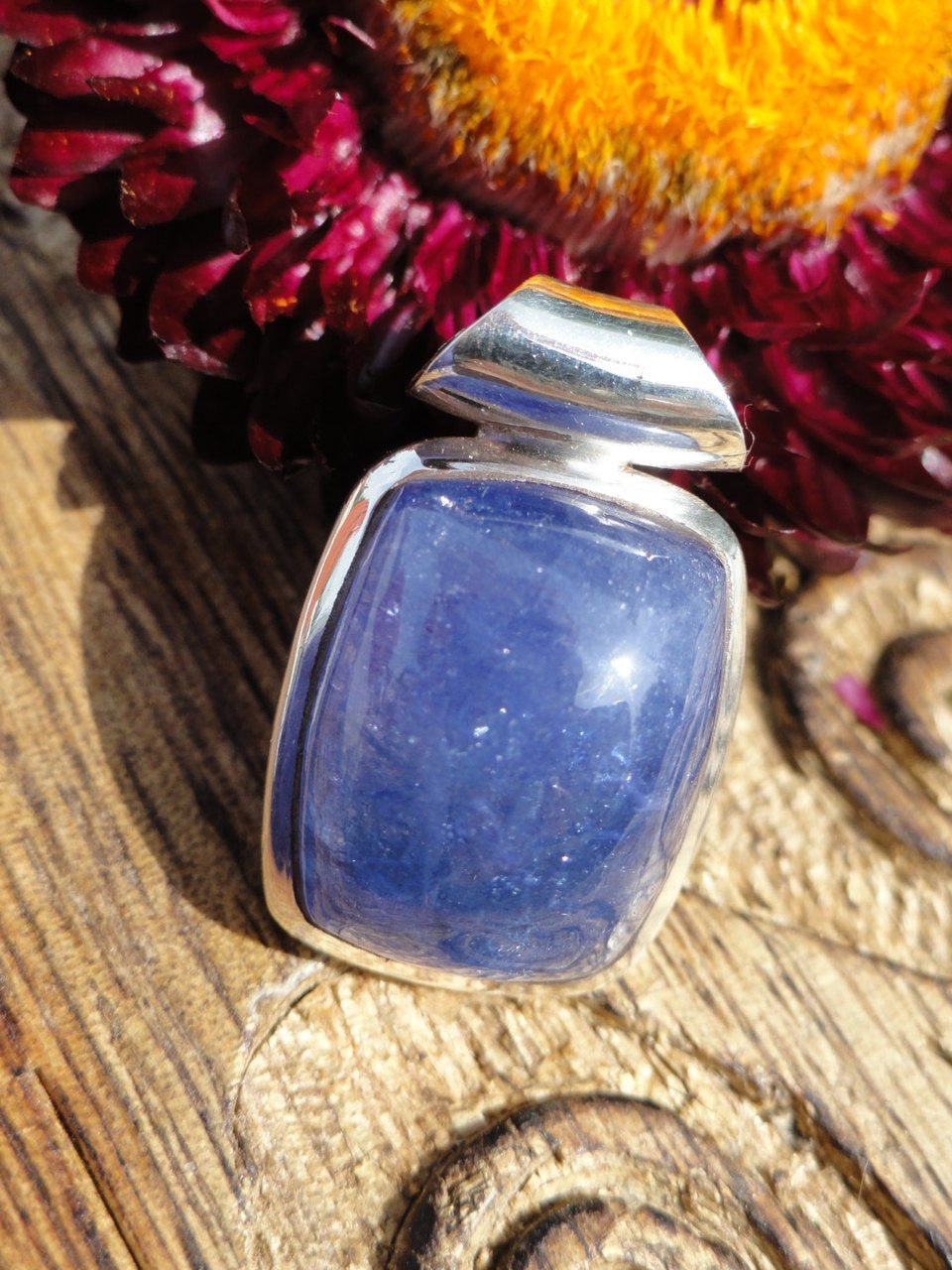  Electric Blue TANZANITE PENDANT In Sterling Silver * Includes Free Silver Chain