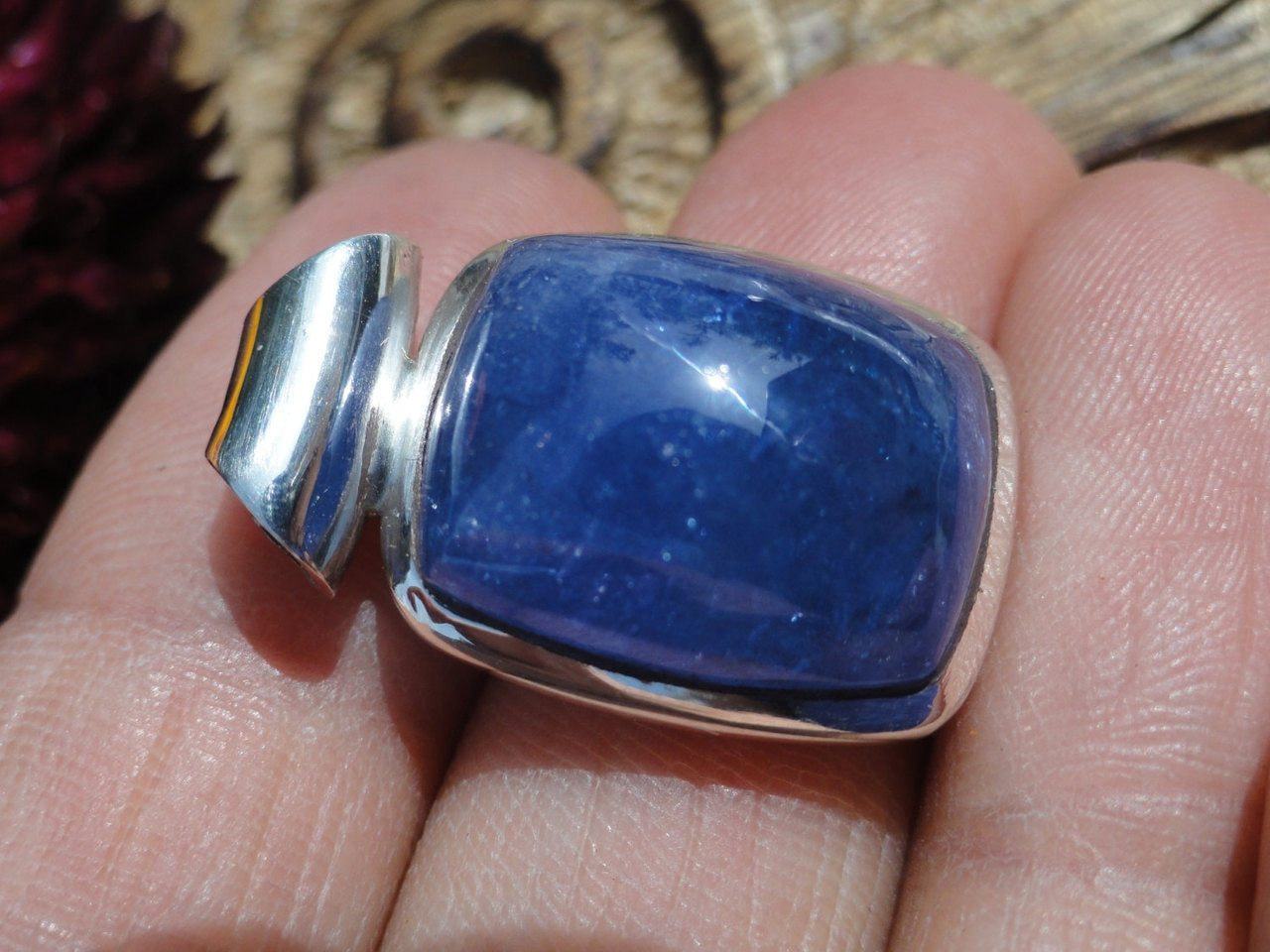  Electric Blue TANZANITE PENDANT In Sterling Silver * Includes Free Silver Chain