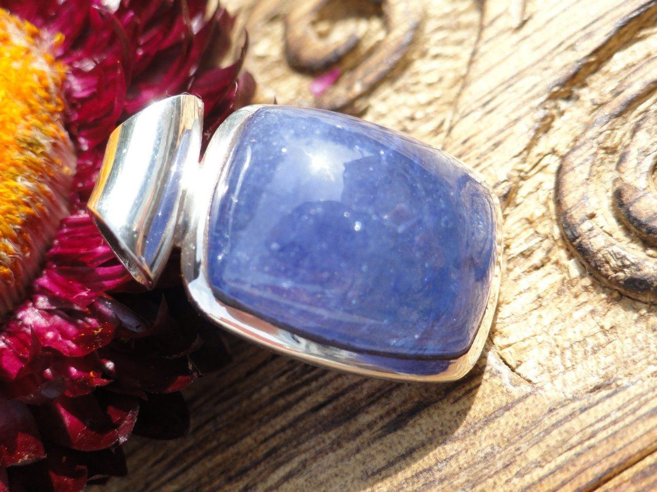  Electric Blue TANZANITE PENDANT In Sterling Silver * Includes Free Silver Chain
