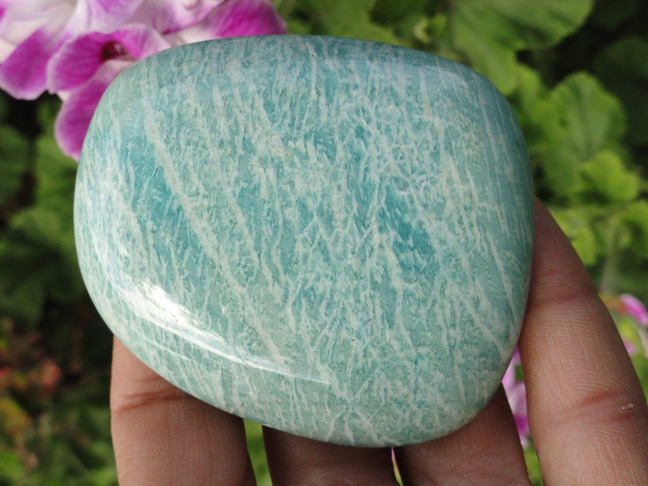  AMAZONITE PALM STONE~ Stone of Enhancing loving communication,Prosperity, Healing*