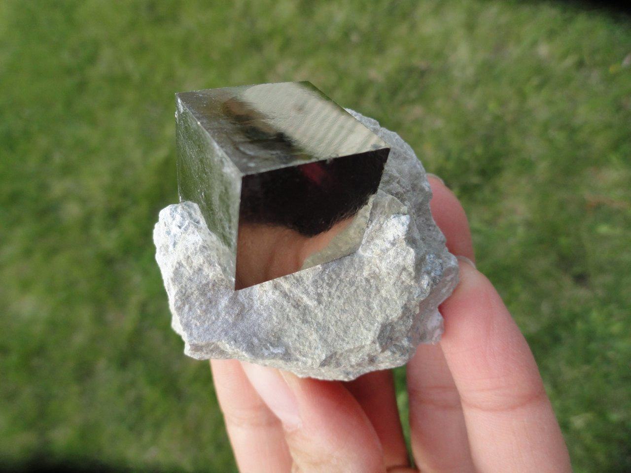  Amazing Natural Pyrite Cube in Matrix*