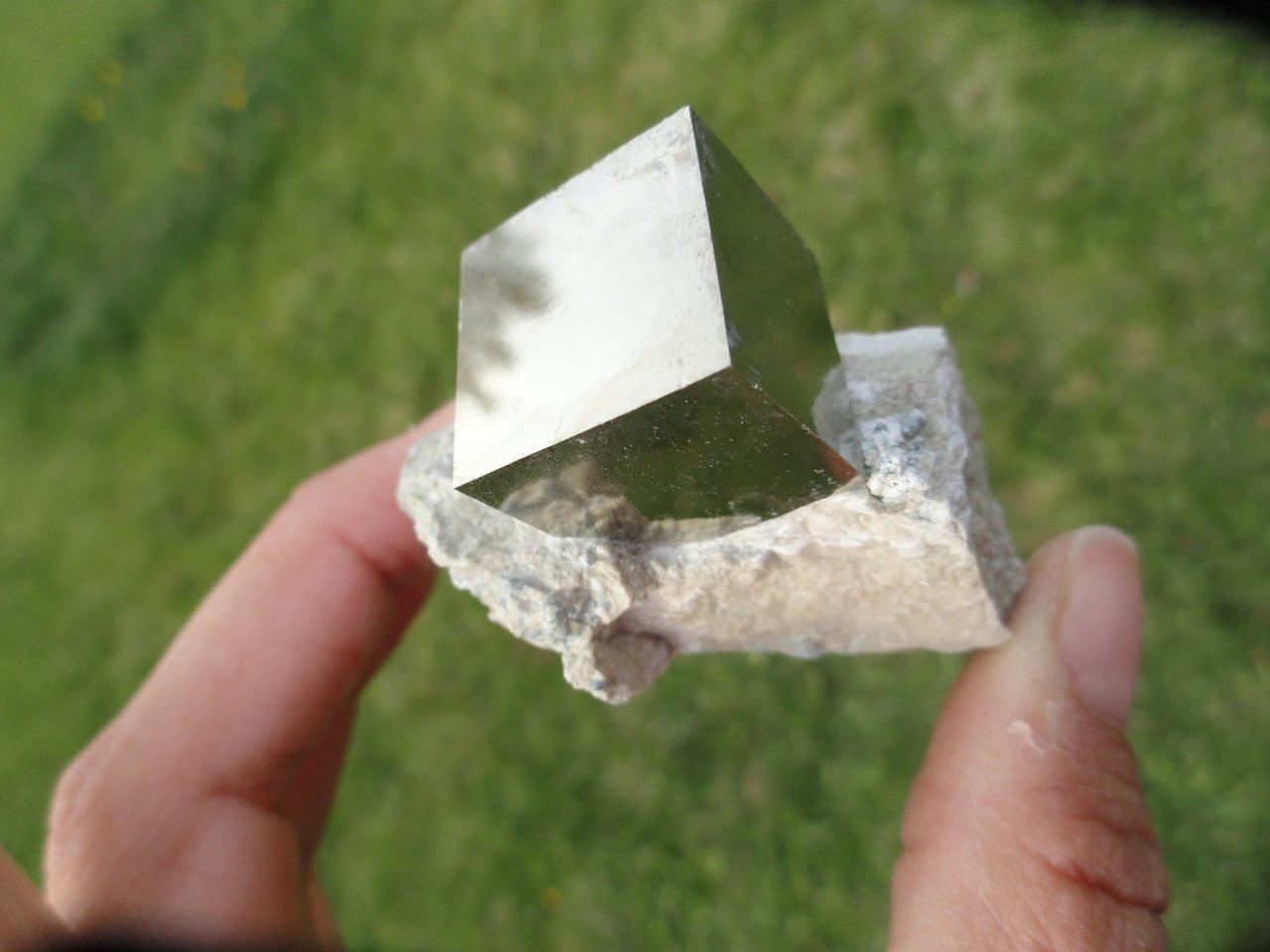  Amazing Natural Pyrite Cube in Matrix*