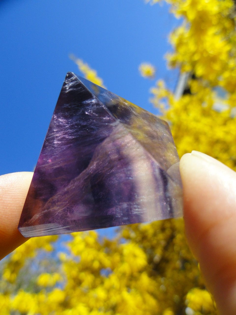  Glowing Rainbow FLUORITE PYRAMID* Default Title - Earth Family Crystals