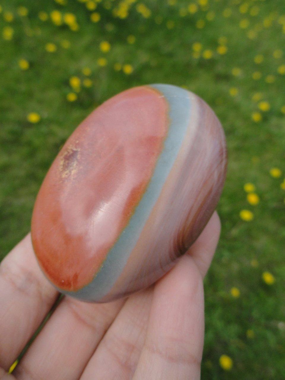  Colorful POLYCHROME JASPER Palm Stone*