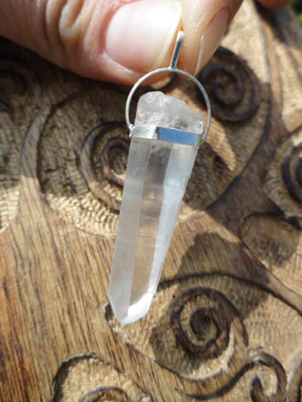  Brazilian LEMURIAN SEED PENDANT In Sterling Silver (Includes Free Silver Chain) *