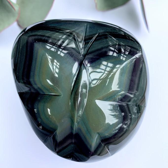  Adorable Rainbow Obsidian Butterfly Display Carving From Mexico