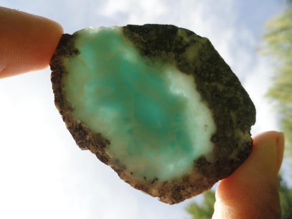 LARIMAR Crystal Slice From The Caribbean~ The Dolphin Stone* - Earth Family Crystals