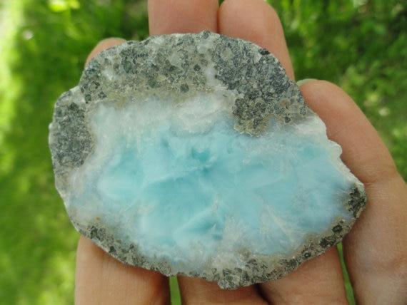 LARIMAR Crystal Slice From The Caribbean~ The Dolphin Stone* - Earth Family Crystals