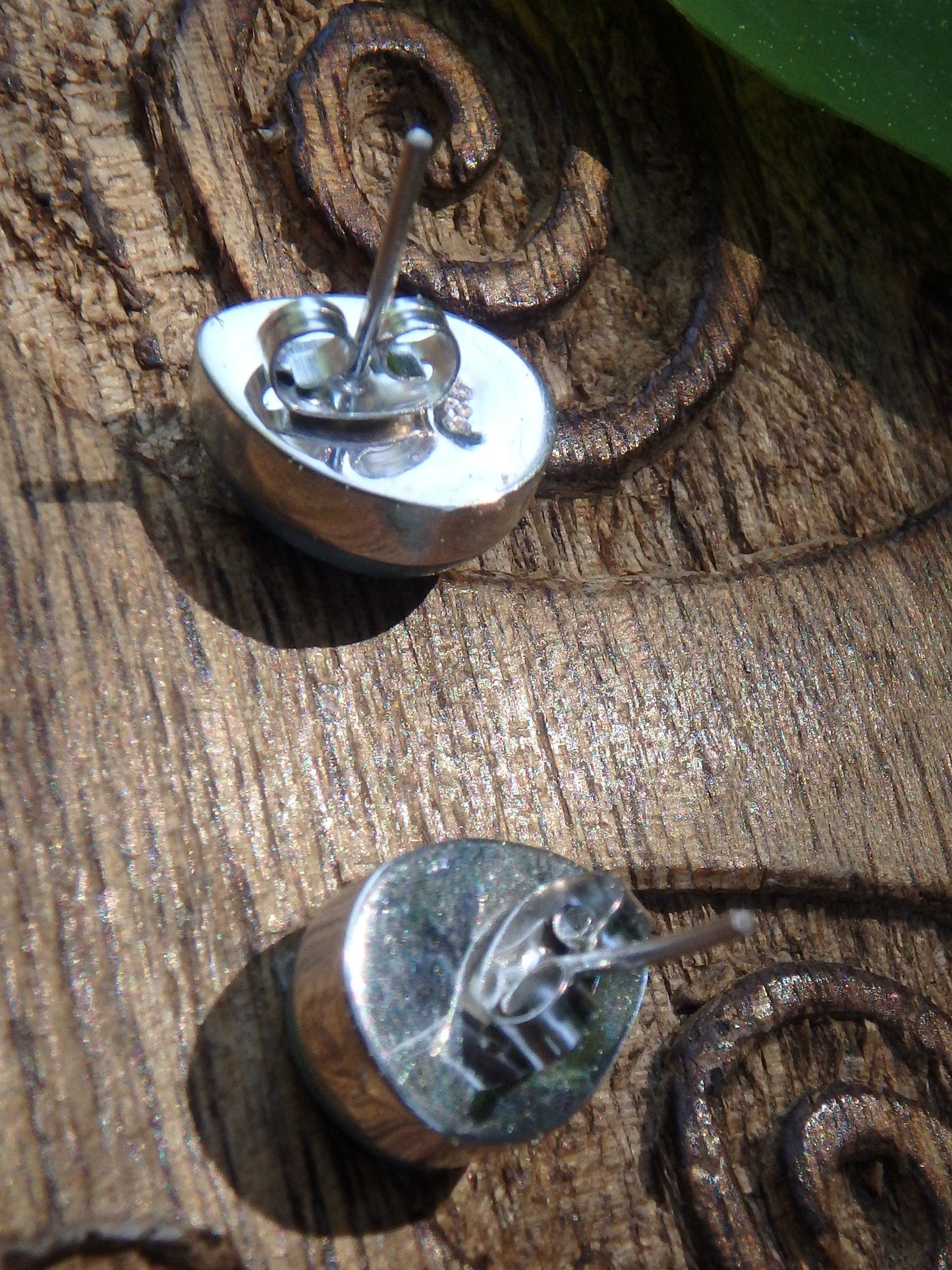  Beautiful Goddess Stone Larimar Studs in Sterling Silver