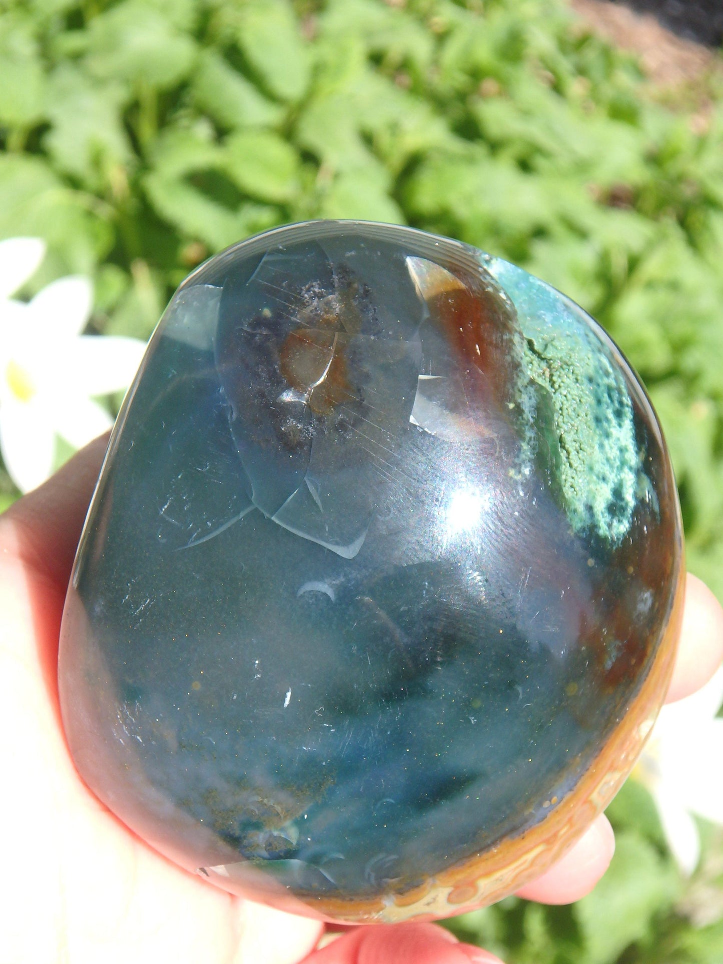  Creamy Orbs and Caves Madagascar Ocean Jasper Specimen