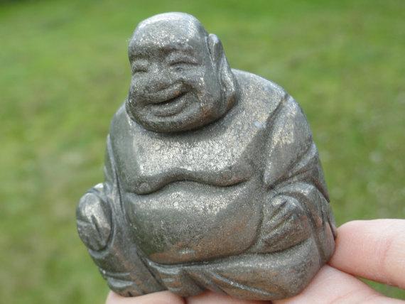  BUDDHA PYRITE CARVING~