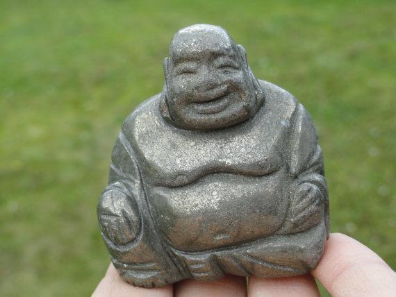  BUDDHA PYRITE CARVING~