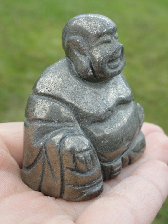  BUDDHA PYRITE CARVING~