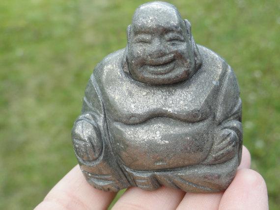  BUDDHA PYRITE CARVING~