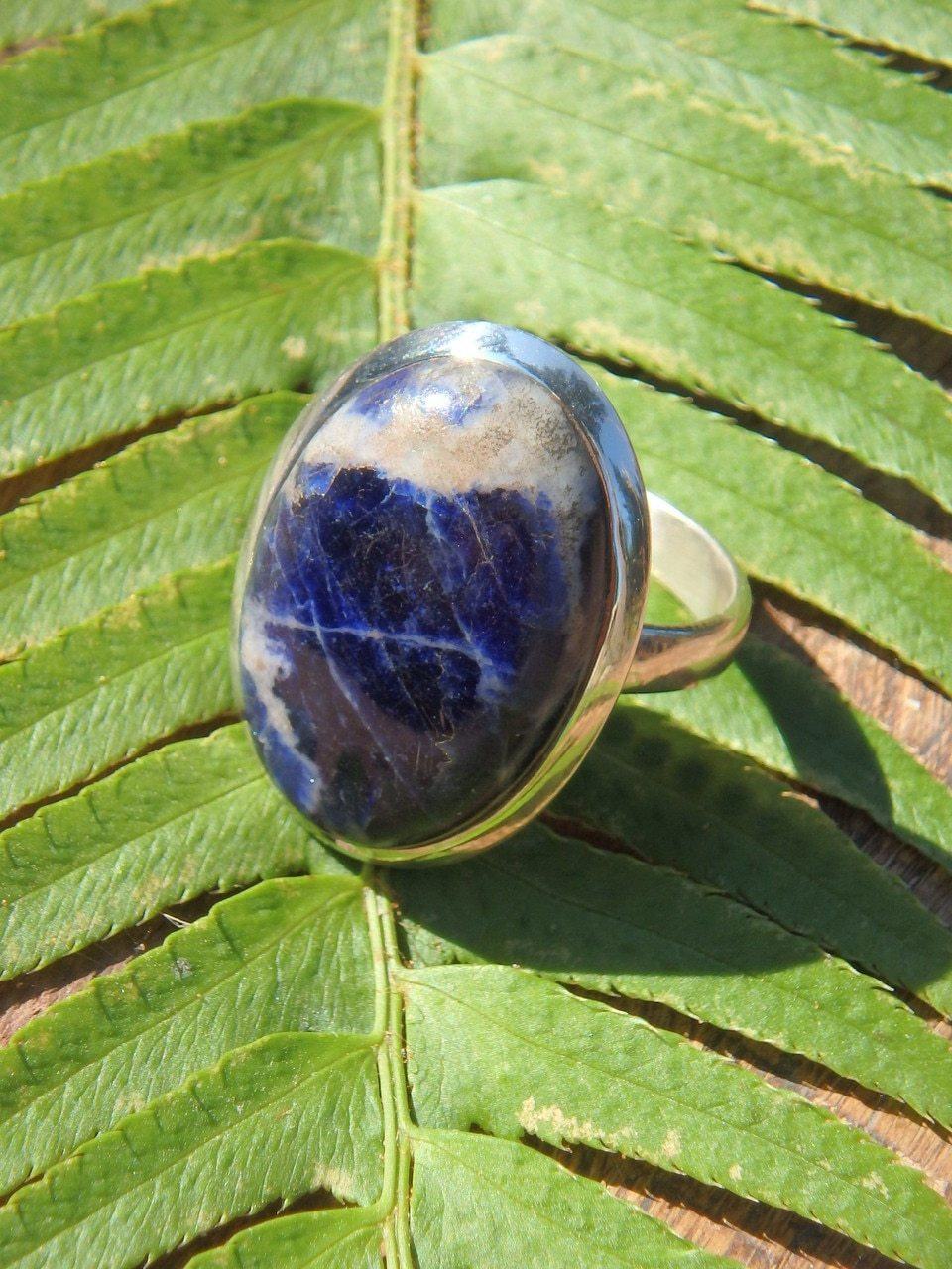  Deep Blue Sodalite Ring in Sterling Silver (Size 10)
