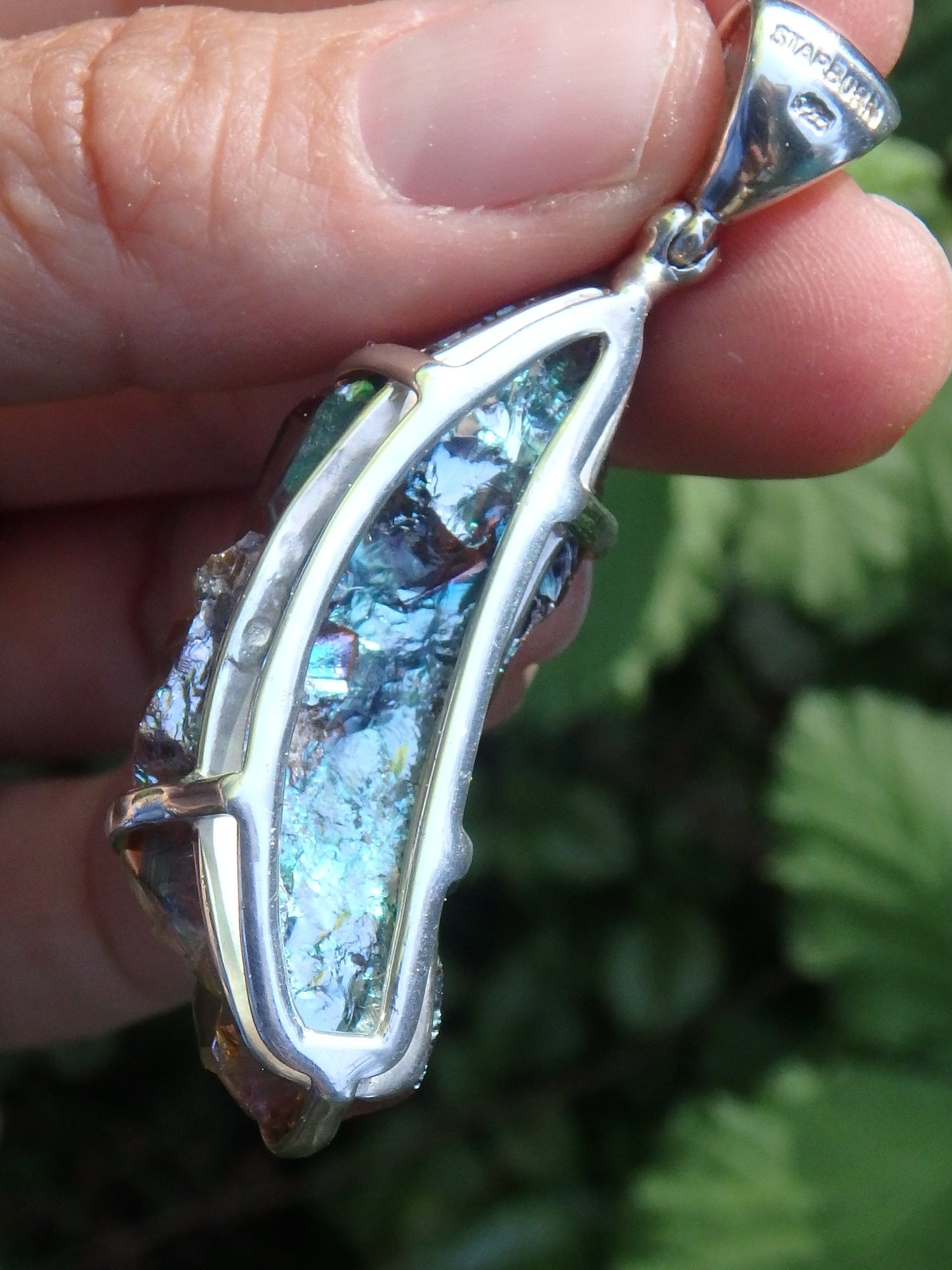 Incredible Rainbows~DT Titanium Quartz Pendant In Sterling Silver (Includes Silver Chain) - Metiz Tier Price